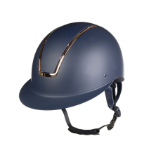 Helma jezdecká Lady Shield HKM,  tmavě modrá/růžová zlatá