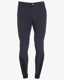 Pánské rajtky Equestro Aria - se silikonovým sedem, tmavě modrá