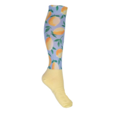 Jezdecké podkolenky HKM Essentials, světle žluté/světle modré