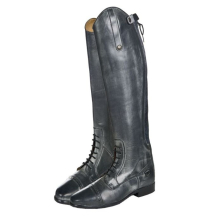 Jezdecké boty HKM Valencia - Standard - standardní lýtko, černá/šedá
