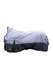 Zimní výběhová deka s vyšším krkem HKM Glasgow - 300g (1200D), šedá/černá