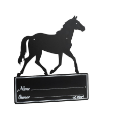 Stájová cedulka Ekkia - kůň, černá