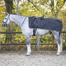 Nepromokavá bederní deka QHP Collection, černá/šedá