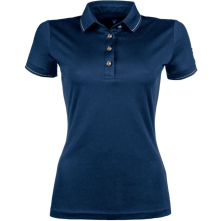 Polo tričko HKM Rosegold Glamour Style, dámské,  tmavě modrá/rosegold