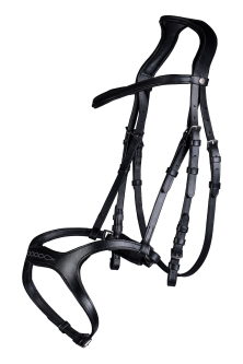  Anatomická uzdečka HKM Anatomic Sports, černá