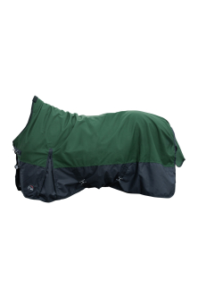 Zimní deka s vyšším krkem HKM Glasgow - 300g (1200D), tmavě zelená/černá