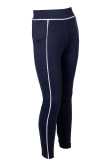 Jezdecké legíny HKM Maui se silikonovým celosedem, tmavě modré