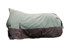 Nepromokavá deka s vyšším krkem HKM Norwich - s fleecem, olivová/hnědá