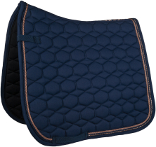 Podsedlová dečka HKM Rosegold Glamour Style, tmavě modrá/rosegold