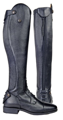 Jezdecké boty HKM Latinium Style - Extra vysoké - lýtko XL, černá