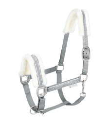 Ohlávka s beránkem Waldhausen Elegant, chromově šedá