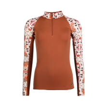 Triko funkční Essentials Flower HKM, dámské,  hnědé/měděné