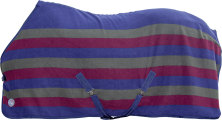 Fleece deka HKM Professional Premium, tmavě zelená/vínová/tmavě modrá