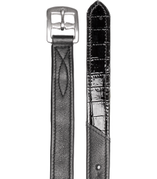 Třmenové řemeny Waldhausen X-Line s imitací krokodýlí kůže - černé