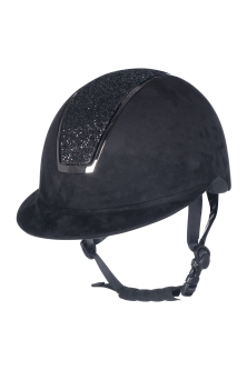 Helma jezdecká Lady Shield Sparkle Velours HKM,černá