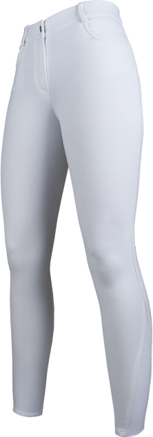 Závodní rajtky HKM Sunshine Competition - se silikonovým sedem, bílá