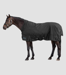 Zimní výběhová deka se zvýšeným krkem Waldhausen NORDIC - 100g, černá