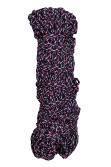 Síť na seno HKM Melange - oka 5x5 cm, tmavě modrá/růžová