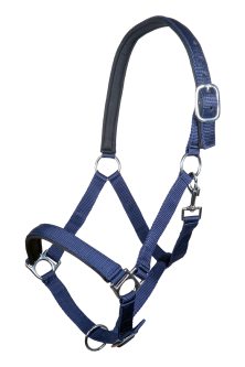 Ohlávka HKM Stars - měkce podložená, tmavě modrá