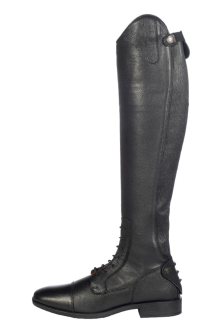 Jezdecké boty HKM Titanium Style - Extra vysoké - lýtko L, černá