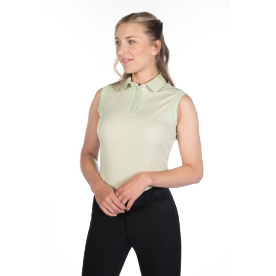 Bezrukávkové polo tričko -Catherine- pistáciová