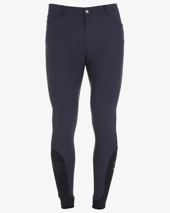 Pánské rajtky Equestro Aria - se silikonovým sedem, tmavě modrá