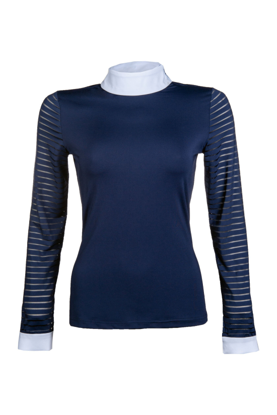 Dámské závodní triko HKM Monaco - s dlouhým rukávem, tmavě modrá