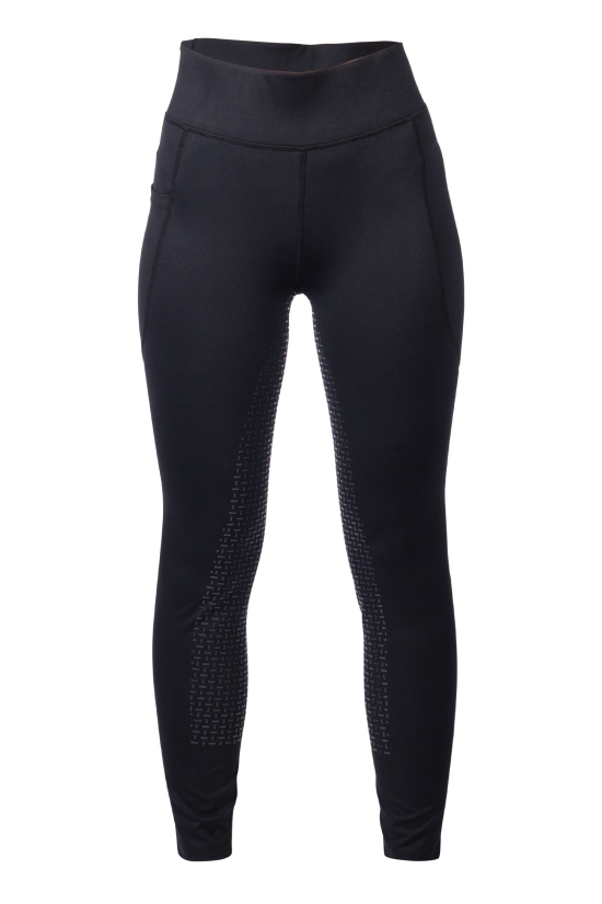 Jezdecké legíny HKM Mesh II silikon sed, černá