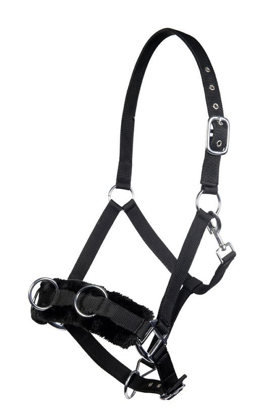 Lonžovací obnosek HKM s beránkem, černá