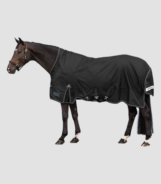 Zimní výběhová deka se zvýšeným krkem Waldhausen SCANDIC - 100g, černá