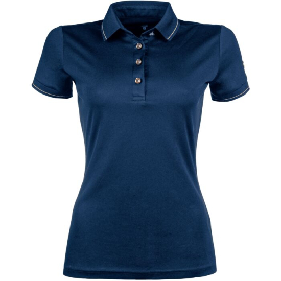 Polo tričko HKM Rosegold Glamour Style, dámské,  tmavě modrá/rosegold