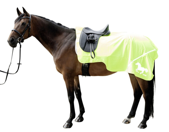 Reflexní bederní deka HKM, neonově žlutá