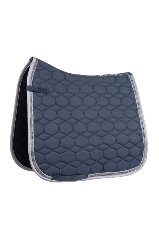 Podsedlová dečka HKM Crystal Fashion, tmavě šedá