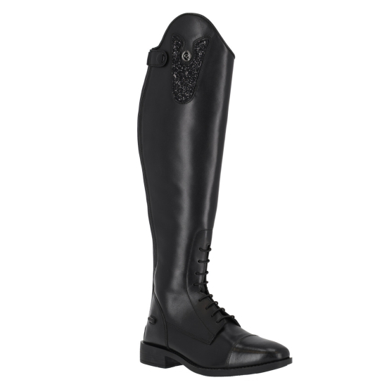 Jezdecké boty QHP Sasha - Standard - širší lýtko, černá