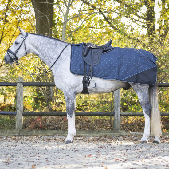 Nepromokavá bederní deka QHP Collection, tmavě modrá