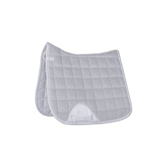 Dečka podsedlová Glitter Mesh Style HKM, všestranná, bílá