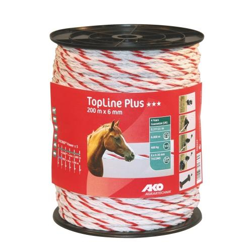 Polypropylenové lano pro elektrické ohradníky 6 mm TopLine Plus