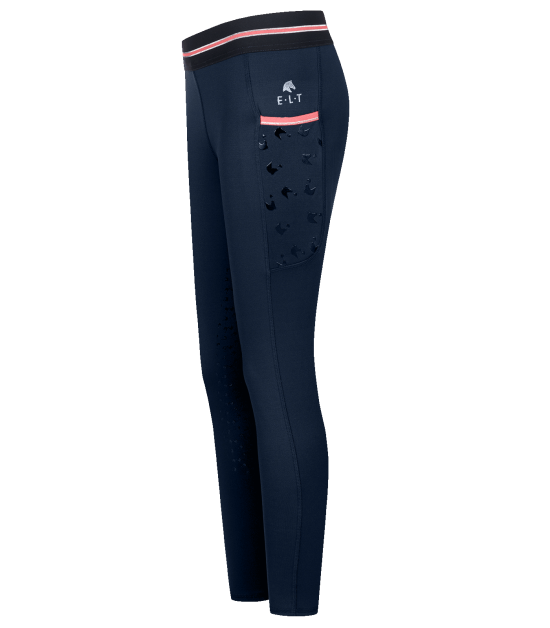 Zimní dětské jezdecké legíny  ELT Lucky Leni, tmavě modrá