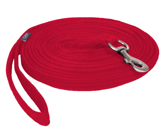 Extra měkká lonž QHP - 8 m, červená