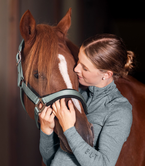 Stájová ohlávka Soft Touch--šedo/modrá