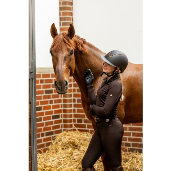 Polo triko -Rosegold Glamour- Style, dlouhý rukáv hnědá