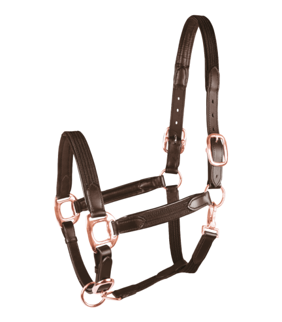 Ohlávka STAR Mix, hnědá/rosegold