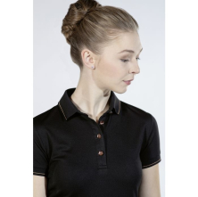Polo tričko HKM Rosegold Glamour Style, dámské, černá/rosegold