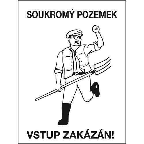 Výstražná cedulka - SOUKROMÝ POZEMEK