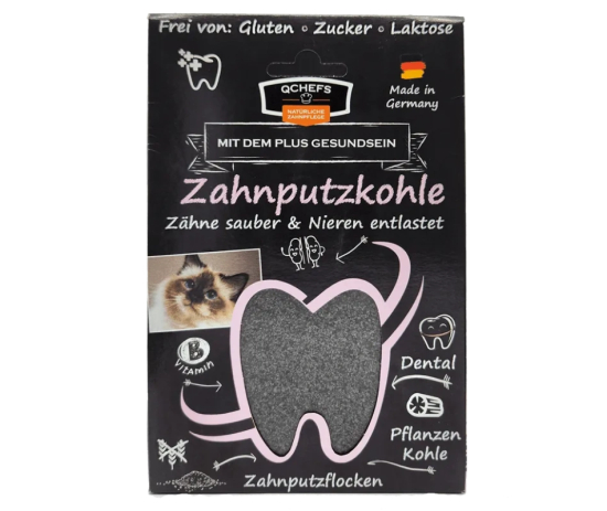 Vločky na čištění zubů s aktivním uhlím pro kočky