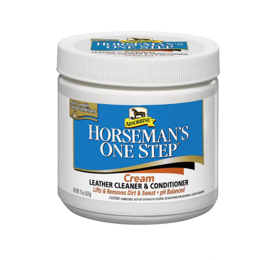 Čistící balzám na kožené výrobky Absorbine Horseman´s One Step cream